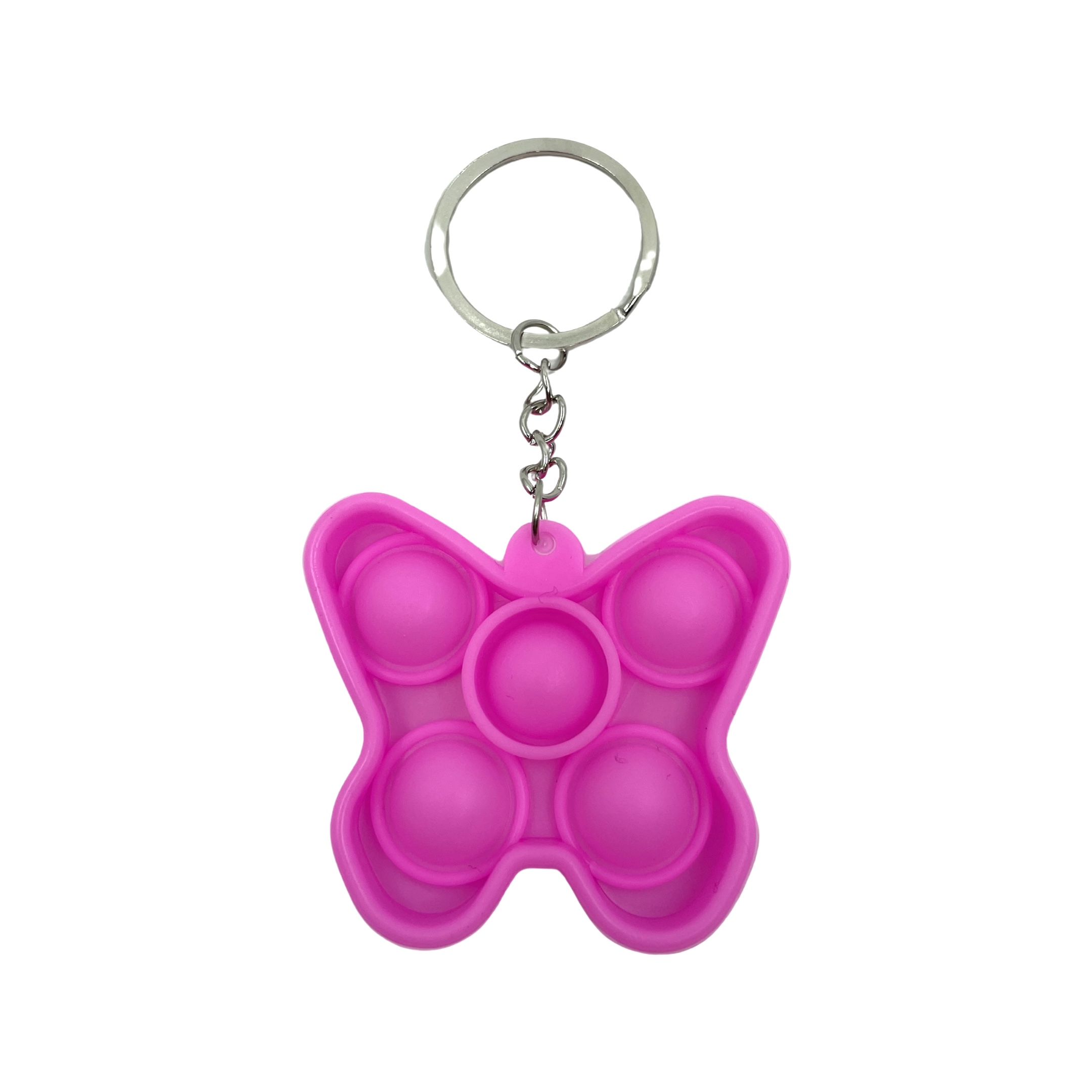 POP IT Antistresová hračka klíčenka motýl Barva: Růžová