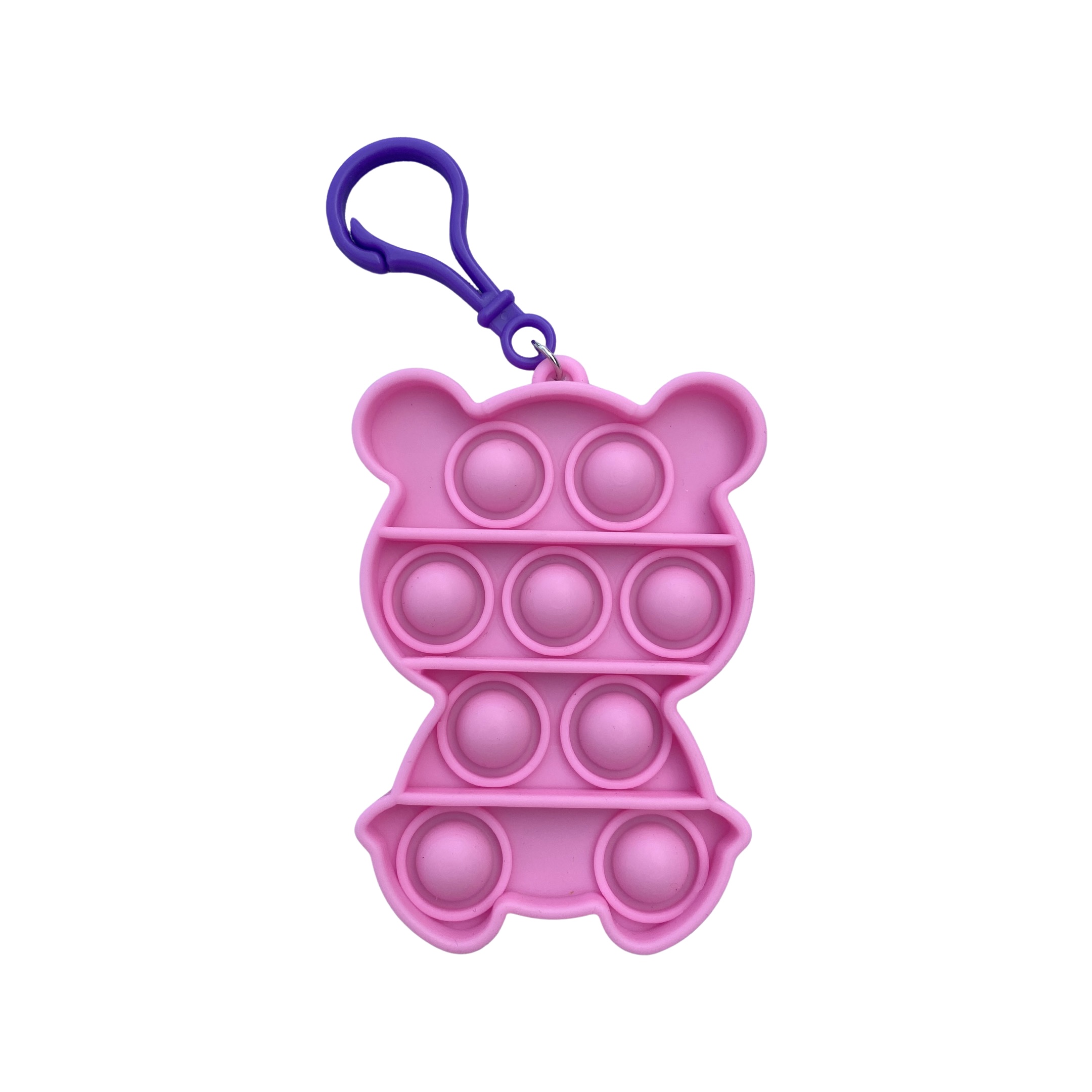 POP IT Antistresová hračka klíčenka medvěd Barva: Růžová
