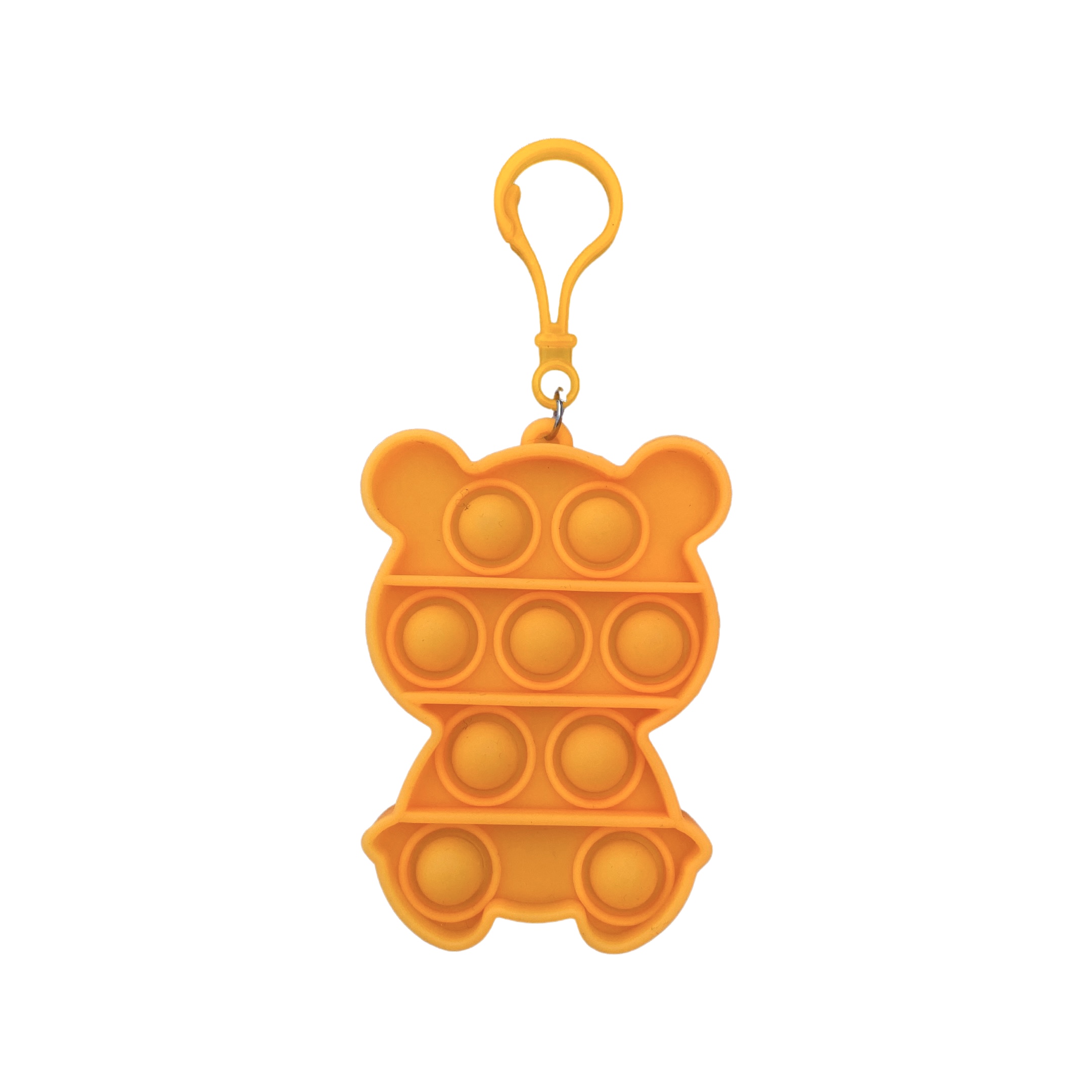 POP IT Antistresová hračka klíčenka medvěd Barva: Oranžová