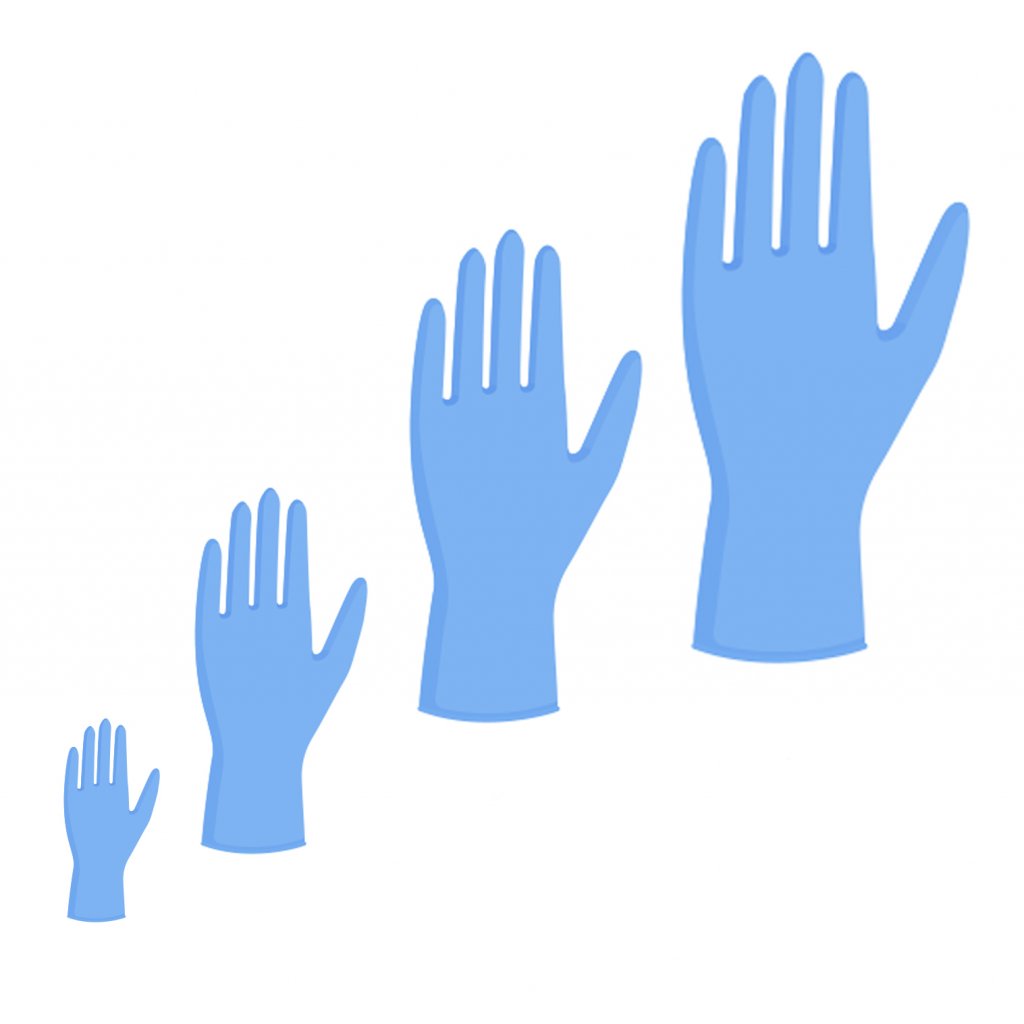 Vzorník rukavice - Nitrilové rukavice