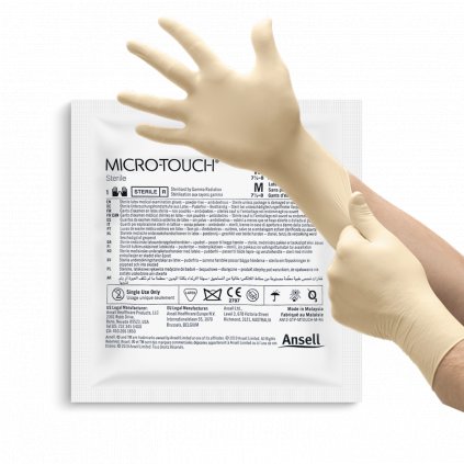 MICRO-TOUCH® Sterilní vyšetřovací latexové rukavice