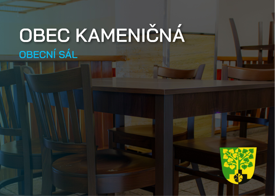 Nové židle a stoly do obecního sálu Kameničná