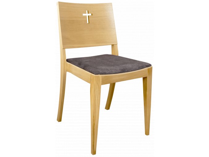 Dubová čalouněná církevní židle se speciálními vzory pro římskokatolickou církev | Ressed