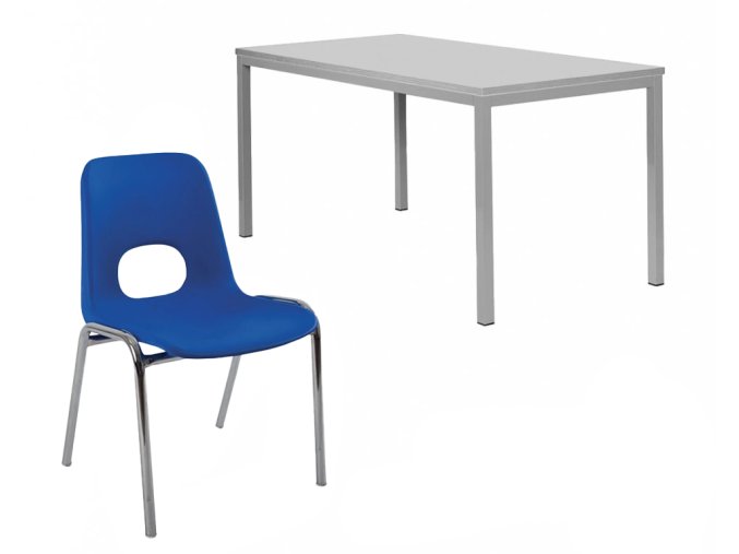 Jídelní set modrá židle stůl | Ressed