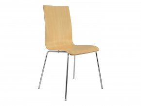 Dřevěná židle s chromovanou kostrou | Ressed