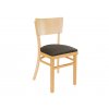 Dřevěná židle s čalouněním - stohovatelná | Ressed