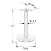 21820 1 stolova podnoz chromovana ny b005