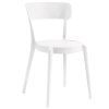 23493 9 designova plastova zidle bila ressed
