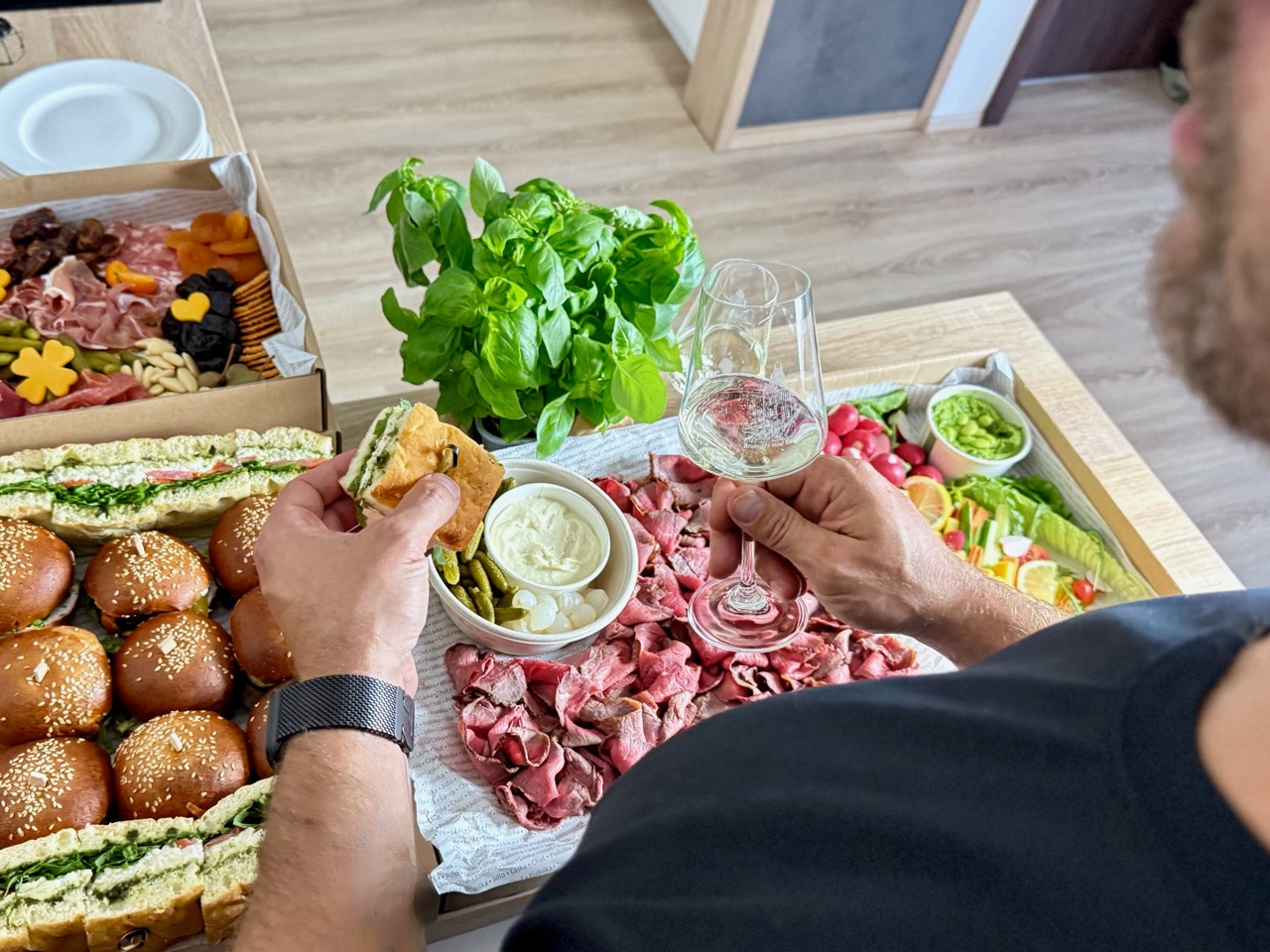 Catering Restaurace Podolka připravený pro firemní nebo partnerskou akci