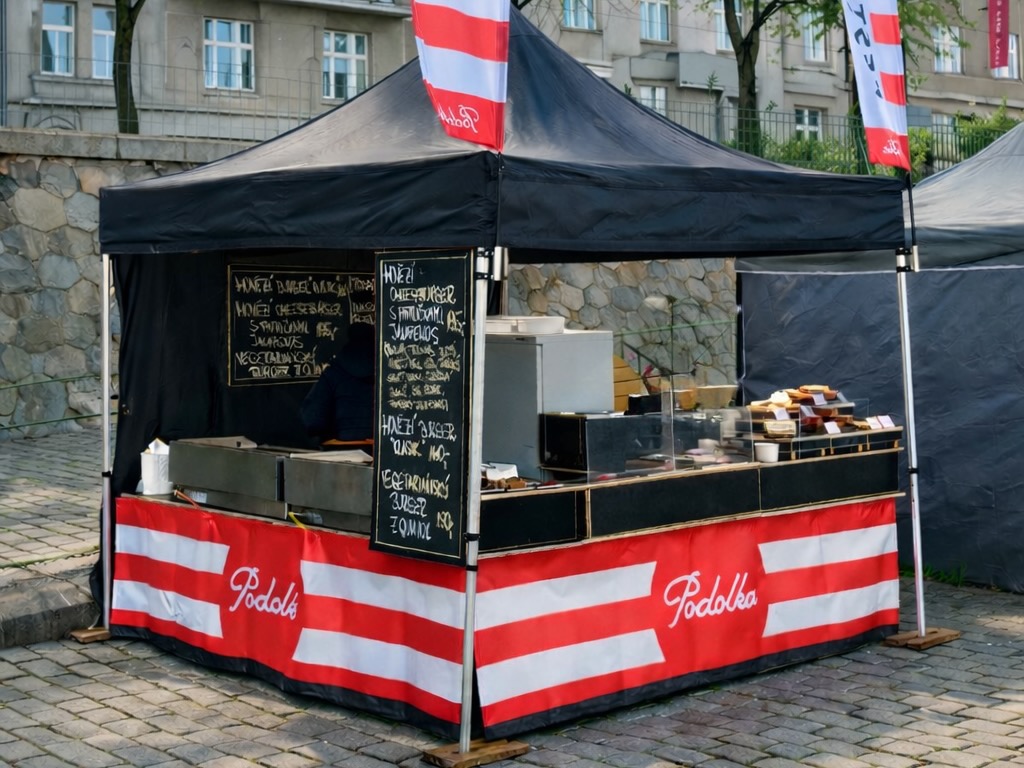 Farmářský cateringový stánek Podolka na venkovní akci