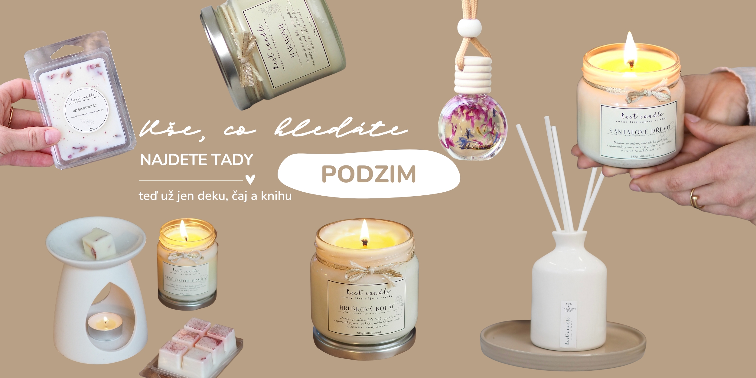 podzimní svíčky, podzimní vůně, sojové svíčky, přírodní svíčky