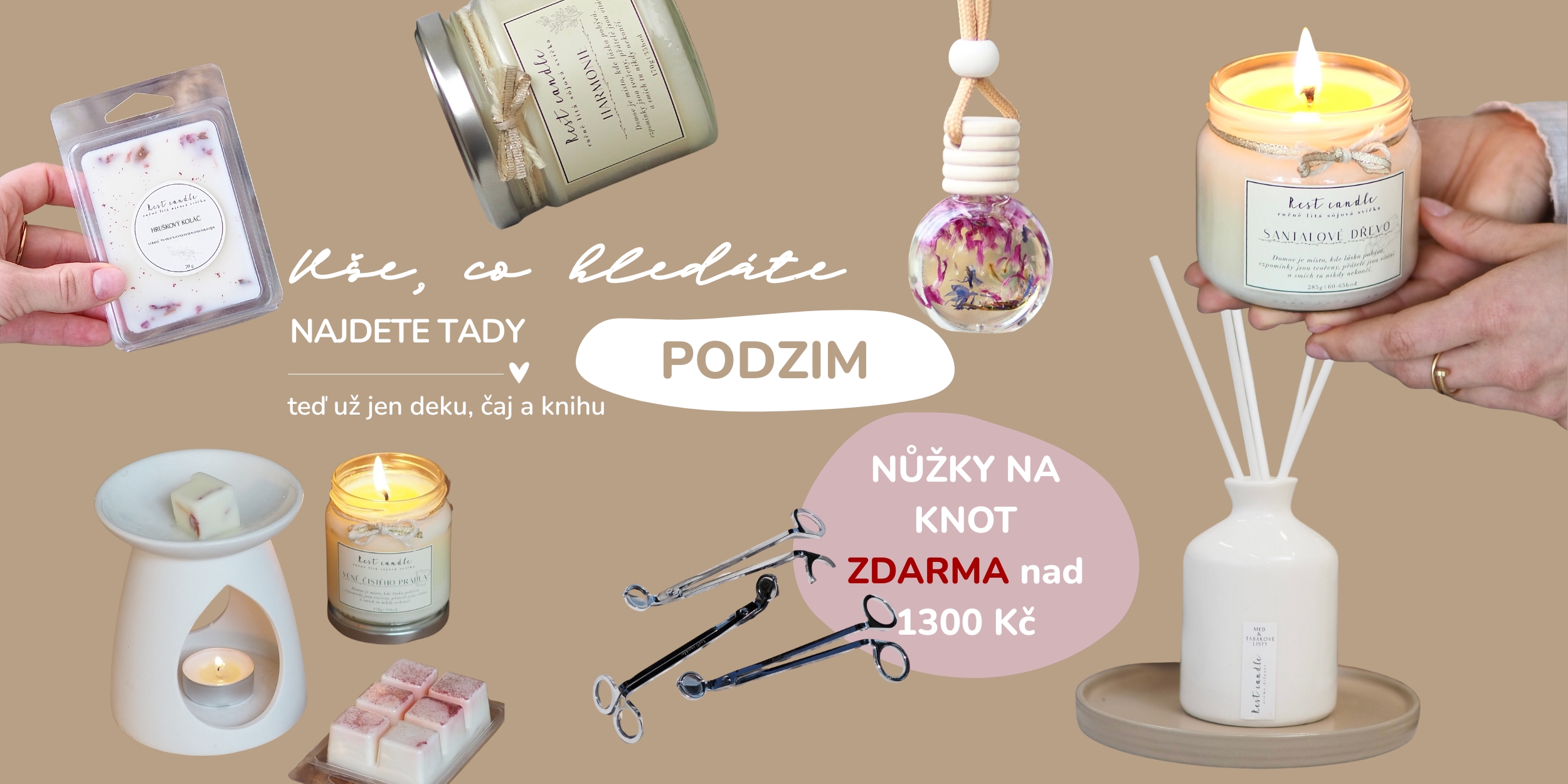 podzimní svíčky, podzimní vůně, sojové svíčky, přírodní svíčky
