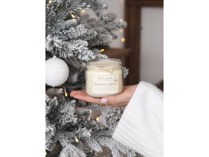 vánoční cukroví, vánoční sójová svíčka, přírodní vosk, vánoční vůně