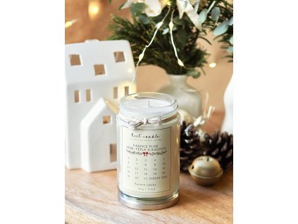 sójová svíčka pečené jablko, vánoční, přírodní vosk, adventní svíčka, adventní kalendář