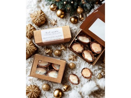 vánoční plovoucí skořápky, plovoucí svíčky, plovoucí lodičky, vánoční tradice, tradice pouštění lodiček, sójový vosk