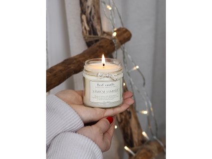 sójová vánoční svíčka, sójový přírodní vosk, vánoční vůně, vánoční cukroví