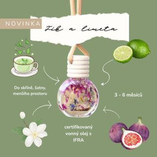 NOVINKA! 🤩 Závěsný difuzér ve vůní FÍK A LIMETA 🍋‍🟩 Tuhle vůni ocení milovníci svěžesti a lehkosti. Orientální vůně...