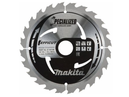 Makita Pílový kotúč na drevo Efficut 190 x 30 x 1,45 mm, 24 zubov