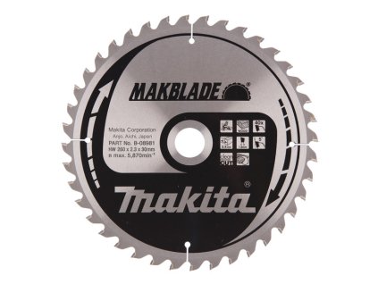 Makita Pílový kotúč na drevo 260 x 30 x 2,3 mm, 40 zubov ATB