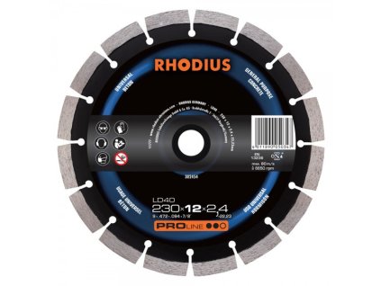 Rhodius Diamantový kotúč na betón PROLINE 230 mm LD40
