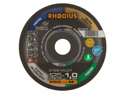 Rhodius Rezný kotúč Multimaterial 125 x 1,0 x 22,23 mm XT69