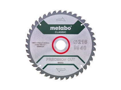 Metabo Pílový kotúč na drevo 216 x 30 x 2,4 mm, 40 zubov ATB/N, v kartóne