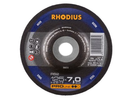 Rhodius Brúsny kotúč na kov PROLINE 125 x 7 x 22,23 mm RS2