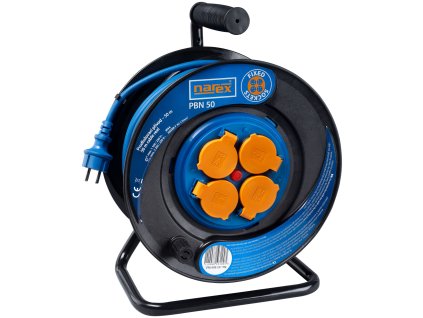 Narex Predlžovací kábel bubon 50 m, 4 zas, guma 3 x 1,5 mm PBN 50