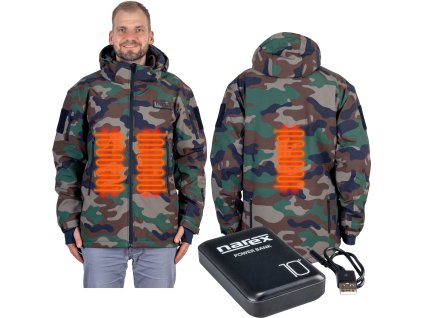 Narex Vyhrievaná bunda Camouflage L + Powerbanka CHJ-L SET