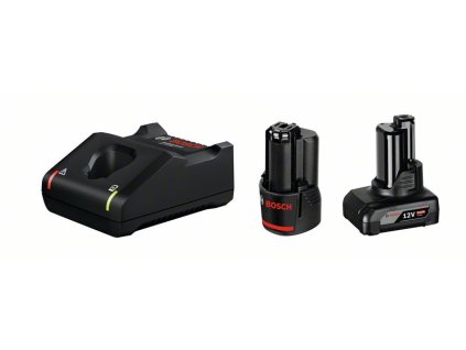 Bosch Sada akumulátorov 1× GBA 12V 2.0Ah + 1× GBA 12V 4.0Ah + nabíjačka