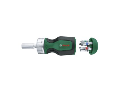 Bosch Skrutkovač s krátkou račňou a 6 bitmi