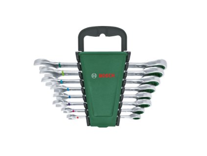 Bosch 8-dielna sada kombinovaných kľúčov s račňou 8 - 19 mm