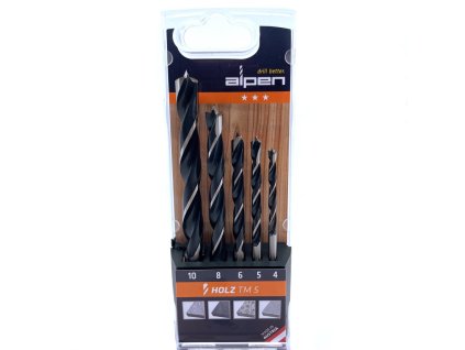 Alpen 5-dielna sada vrtákov do dreva 4 - 10 mm Holz TM 5