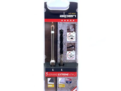 Alpen Sada vrtákov do keramiky a betónu 6 mm Keramo Extrem