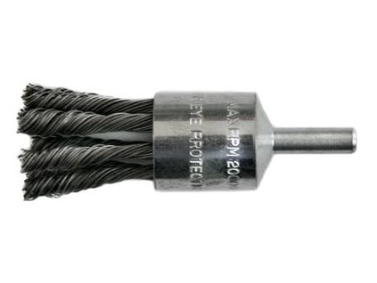 Strend Pro Kartáč koncový vrkočový 19 mm, stopka 6 mm