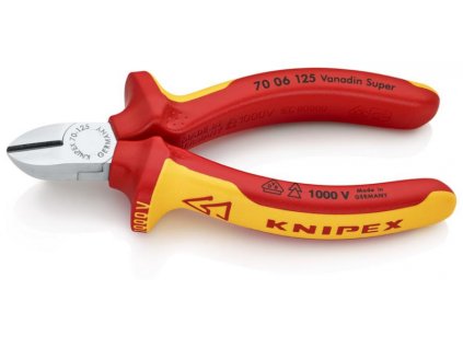 Knipex Štikacie kliešte bočné VDE 125 mm