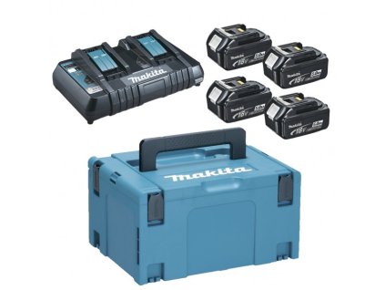 Makita SADA AKUMULÁTOROV 4 x 18 V 5,0 Ah + DVOJNABÍJAČKA