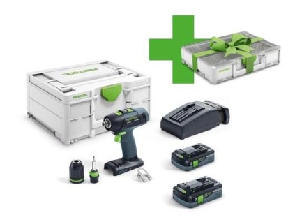 Festool Akumulátorový vŕtací skrutkovač T 18+3 HPC 4,0 I-Plus Organizer Edition