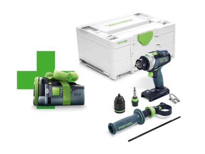 Festool Akumulátorový skrutkovač s príklepom QUADRIVE TPC 18/4 I-Basic-5,0