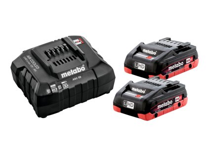 Metabo Sada akumulátorov 2 x LiHD 18 V 4,0 Ah + nabíjačka ASC 55