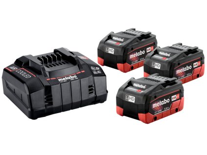 Metabo Sada akumulátorov 3 LiHD x 18 V 5,5 Ah + nabíjačka ASC 145