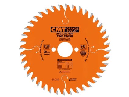 CMT Orange Pílový kotúč pre elektronáradie, finálny rez - D125x2,4 d20 Z36 HW