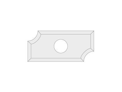 IGM N031 Žiletka tvrdokovová rádiusová - R2 19,5x9x1,5 LaminoMDF