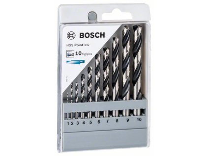 Bosch 10-dielna sada špirálových vrtákov HSS PointTeQ, 1 – 10 mm