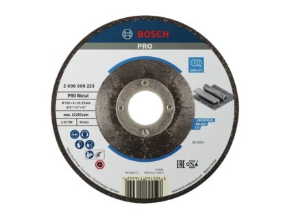 Bosch PRO Brúsny kotúč s prelisom na kov 125 x 6 x 22,23 mm