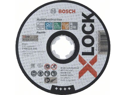 Bosch Rezný kotúč Multi Material, X-LOCK 125 x 1,6 x 22,23 mm