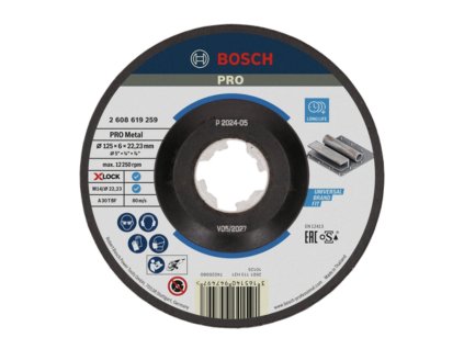 Bosch PRO Brúsny kotúč X-LOCK na kov 125 x 6 x 22,23 mm