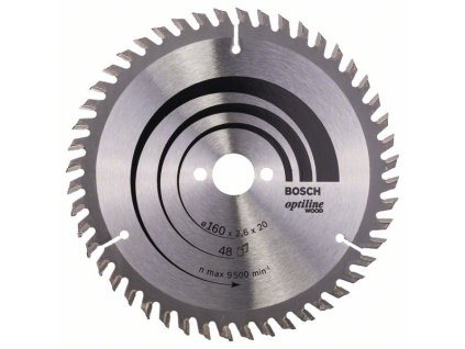 Bosch Pílový kotúč Optiline Wood 160 x 20/16 x 2,6 mm, 48 zubov ATB