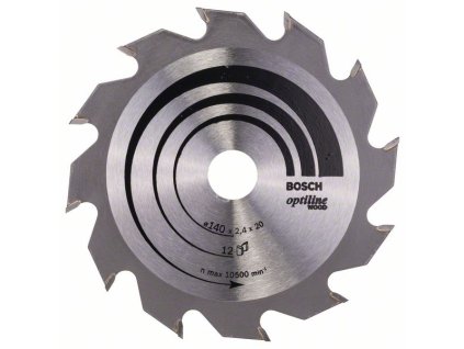 Bosch Pílový kotúč Optiline Wood 140 x 20/12,7 x 2,4 mm, 12 zubov ATB