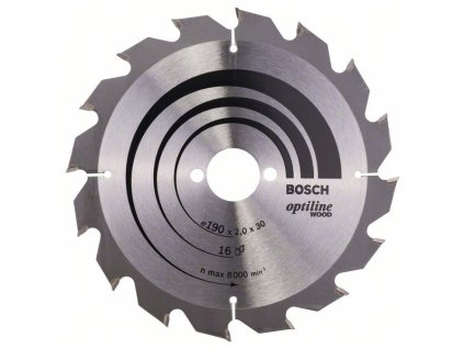 Bosch Pílový kotúč Optiline Wood 190 x 30 x 2 mm, 16 zubov ATB